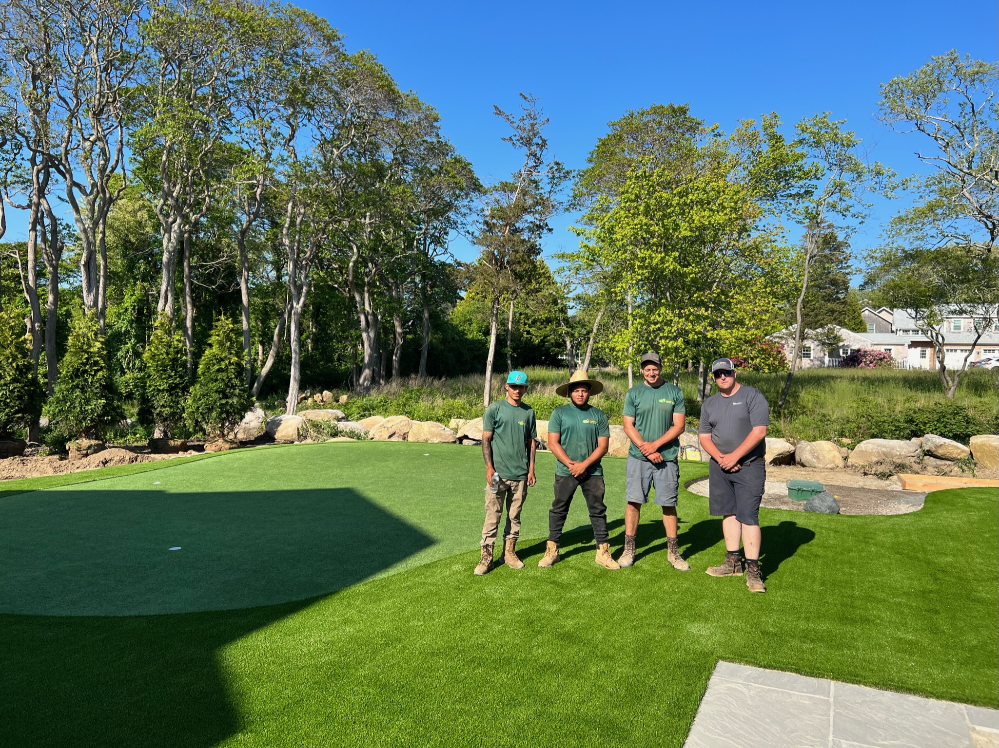 Commercial turf installation