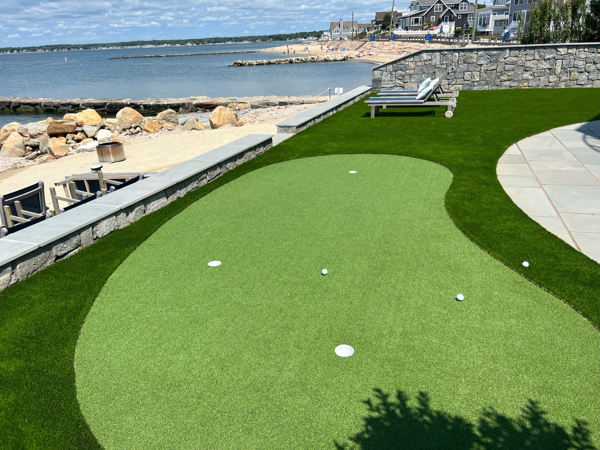 Performance Turf golf complex beside the water