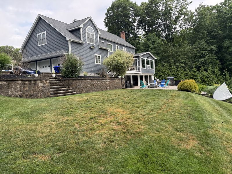The original lawn and surrounding property.