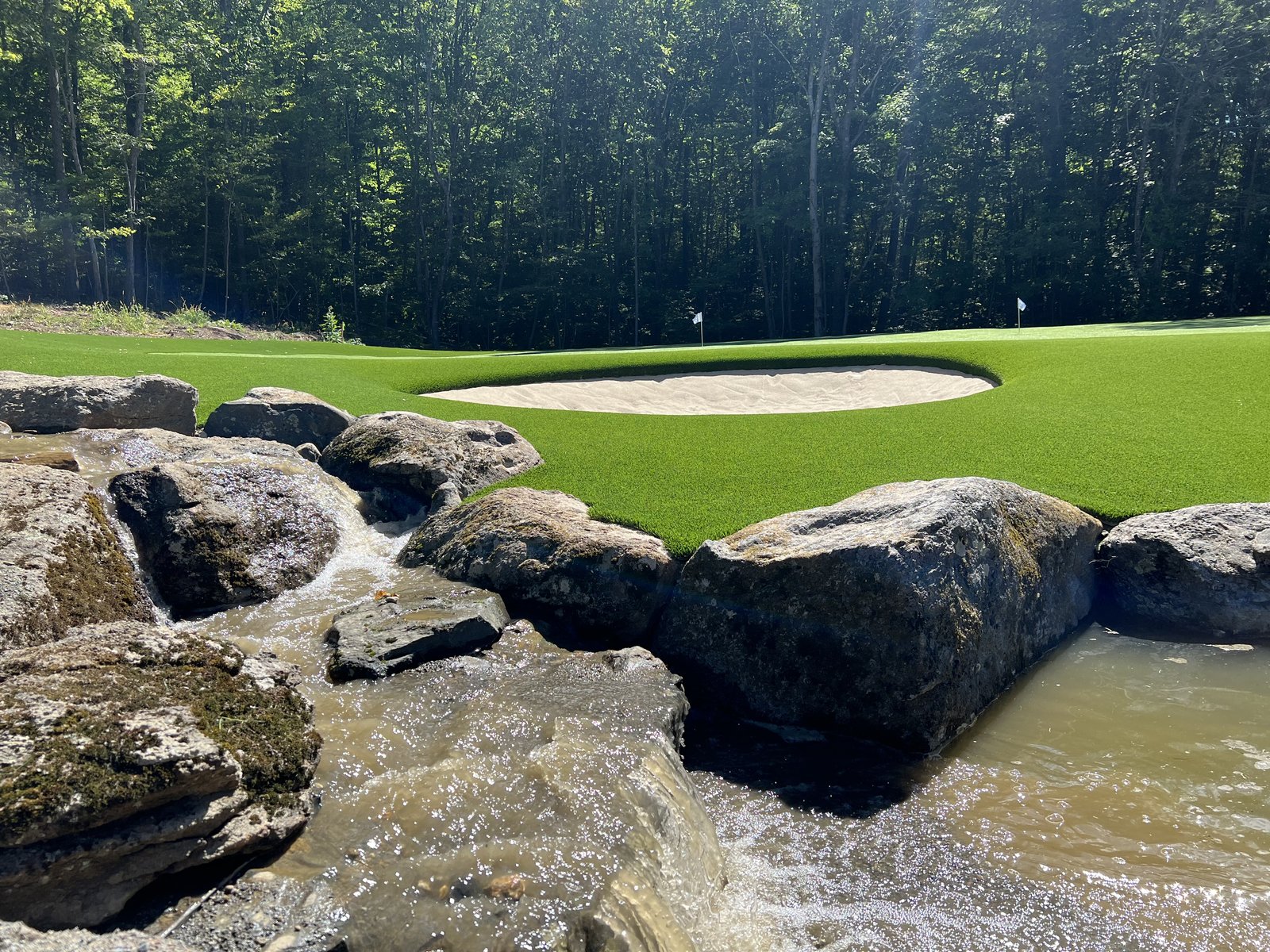Backyard golf complex