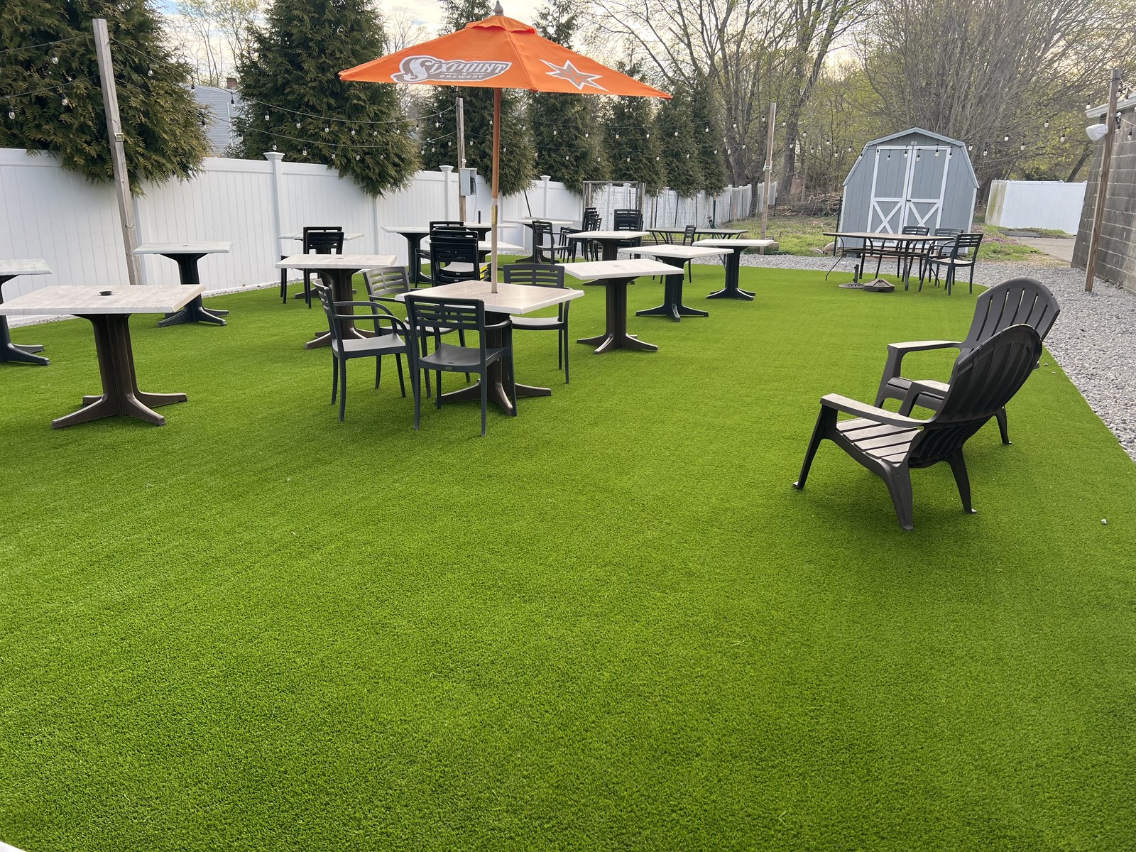 Commercial synthetic turf installation